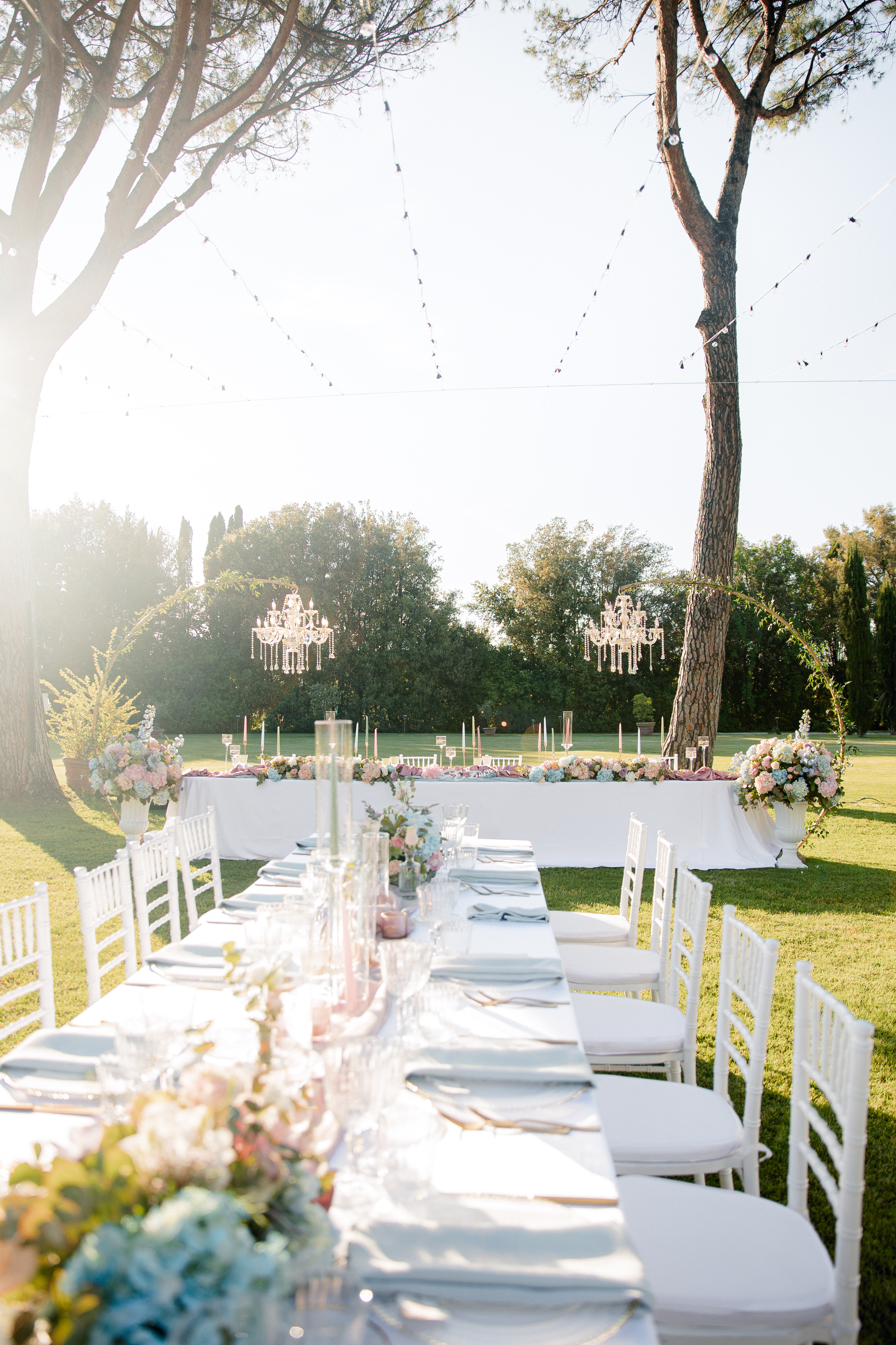 Allestimento matrimonio in giardino